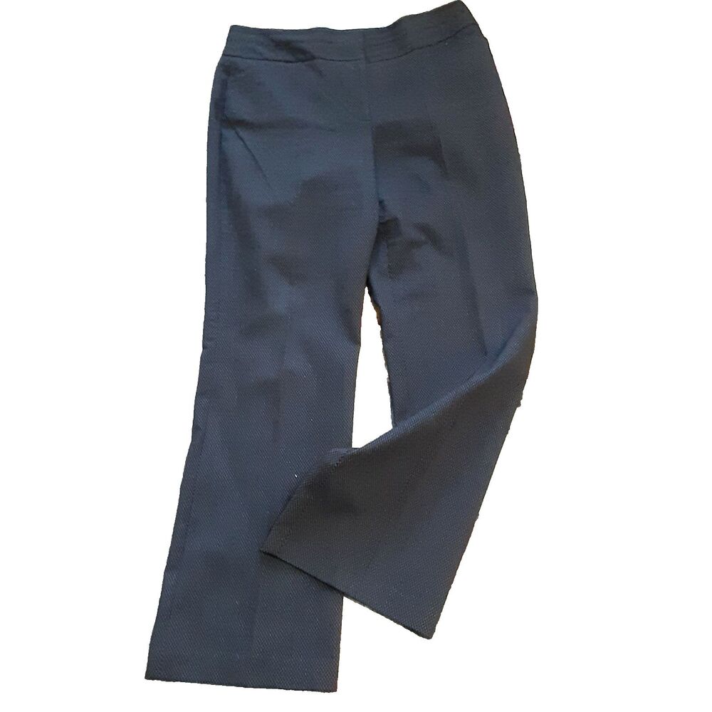 Ann Taylor LOFT black tweed pants sz 10 curvy polyester rayon blend 32" waist